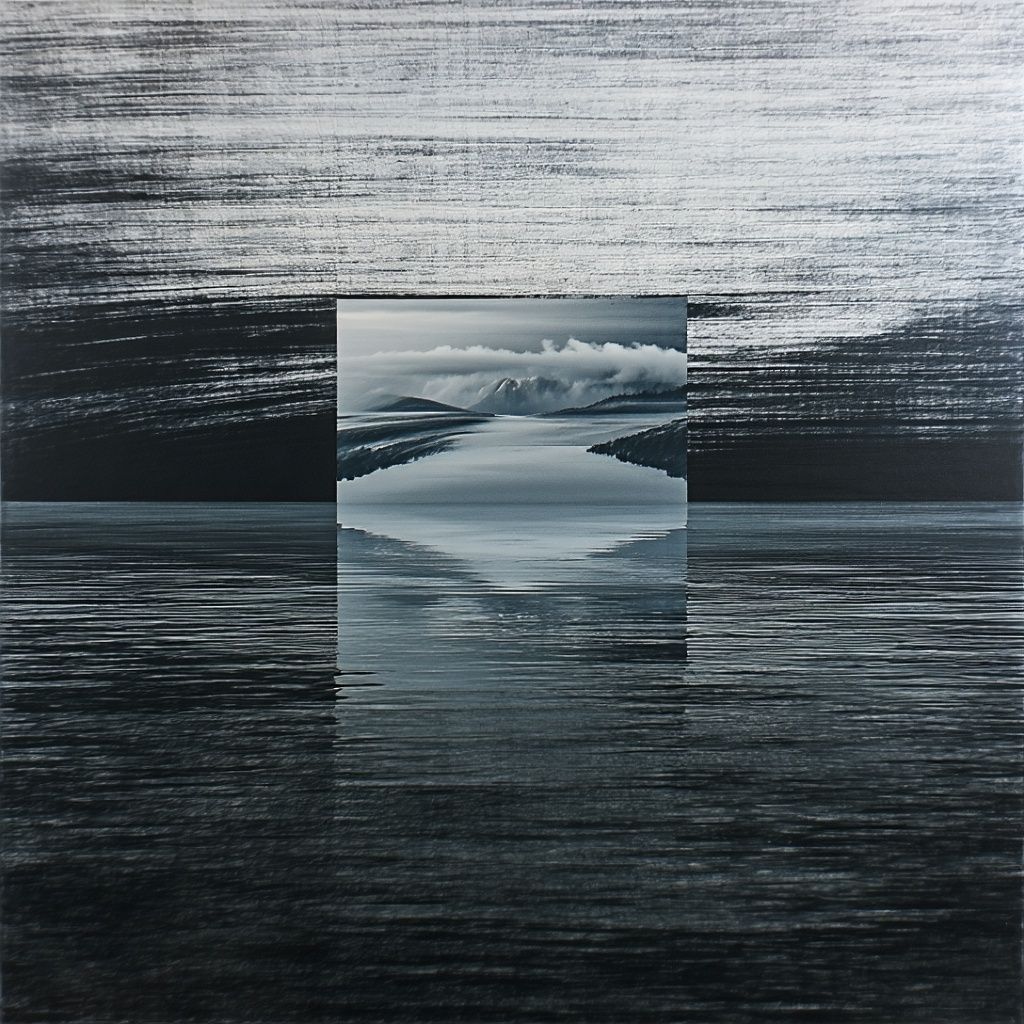 Optimized image of a blurry lake